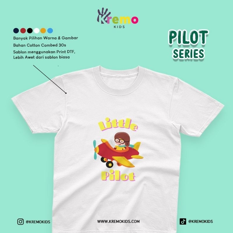 kaos anak " PILOT SERIES "