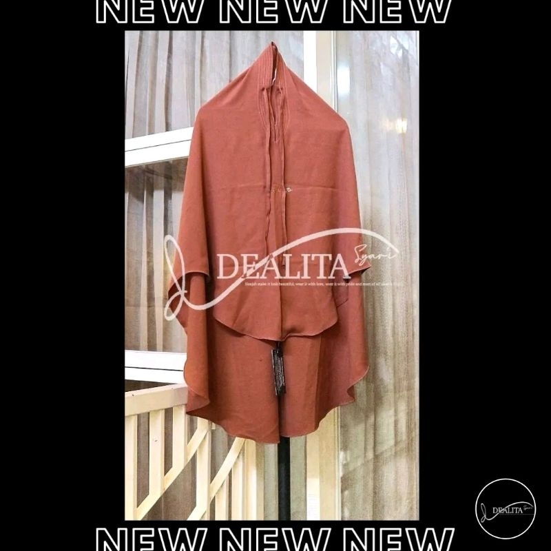 Khimar Syariah Clay Brown Sisesa Murah