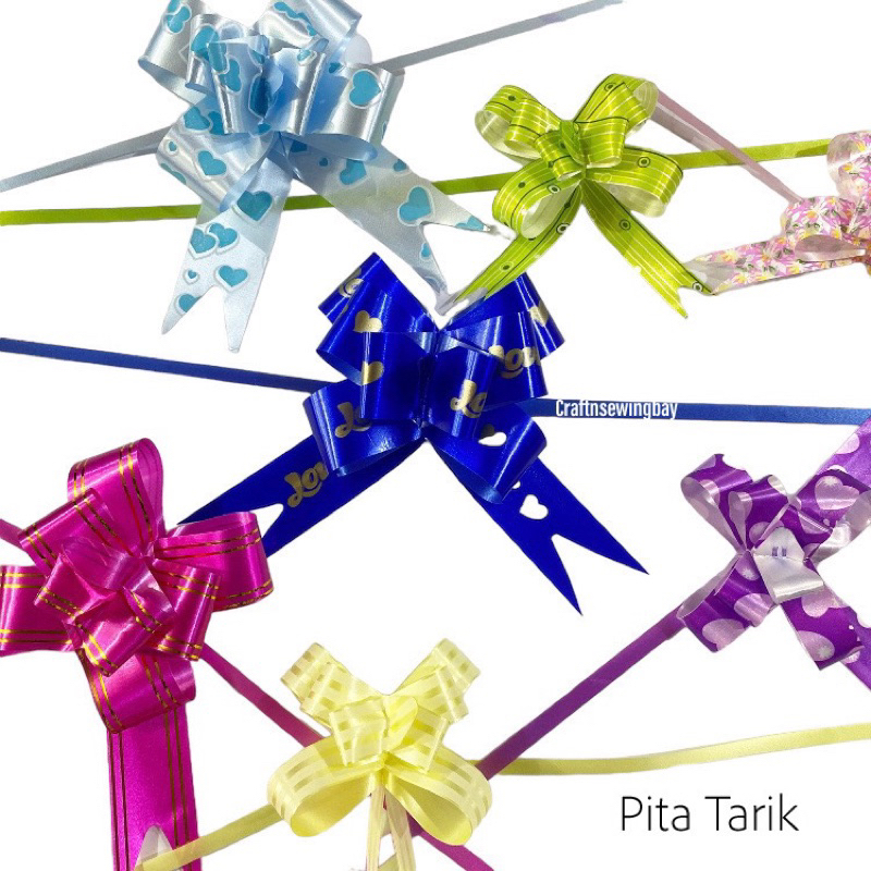 

Pita tarik/ Pita Serut/ Pita Kado isi 10 pcs Grosir