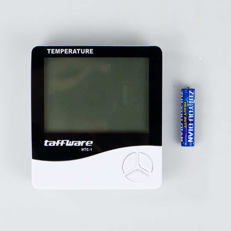 Taffware Display Digital Temperature Humidity Meter Clock Calender - HTC-1