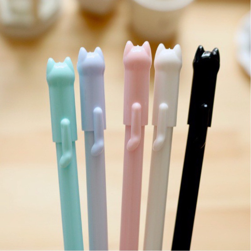 DuaWarna Pulpen Kucing Pena Pen Bolpen Ballpoint Motif Karakter Kucing Meow Pulpen Gel Import ST026