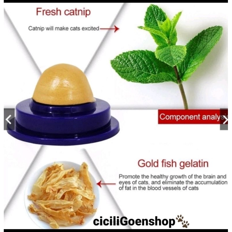 CATNIP CANDY CAT cemilan kucing permen ber vitamin cat nip catmint tempel gel gelatin mainan jilat