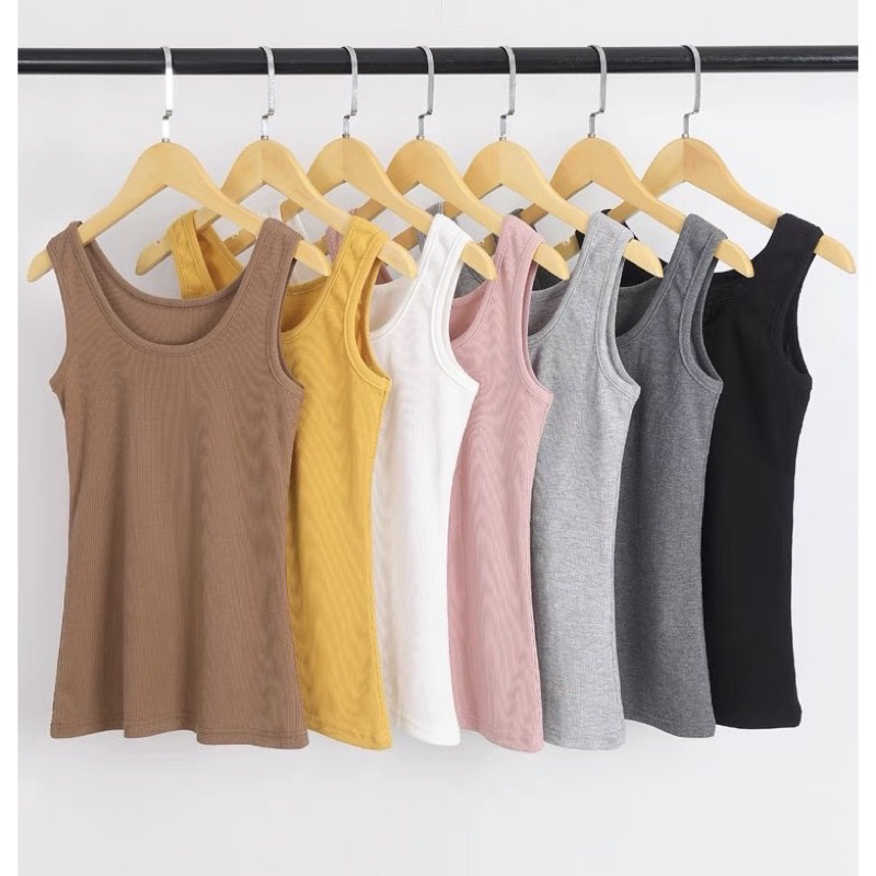 BANYAK VARIAN TANKTOP DAN KEMBEN LENGKAP WARNA {Bisa kirim instant COD Medan Termurah} TANKTOP Best Seller Korean Knit Tank Top | TANK TOP WANITA TALI RIB | TERMURAH 1 KG MUAT 12PC