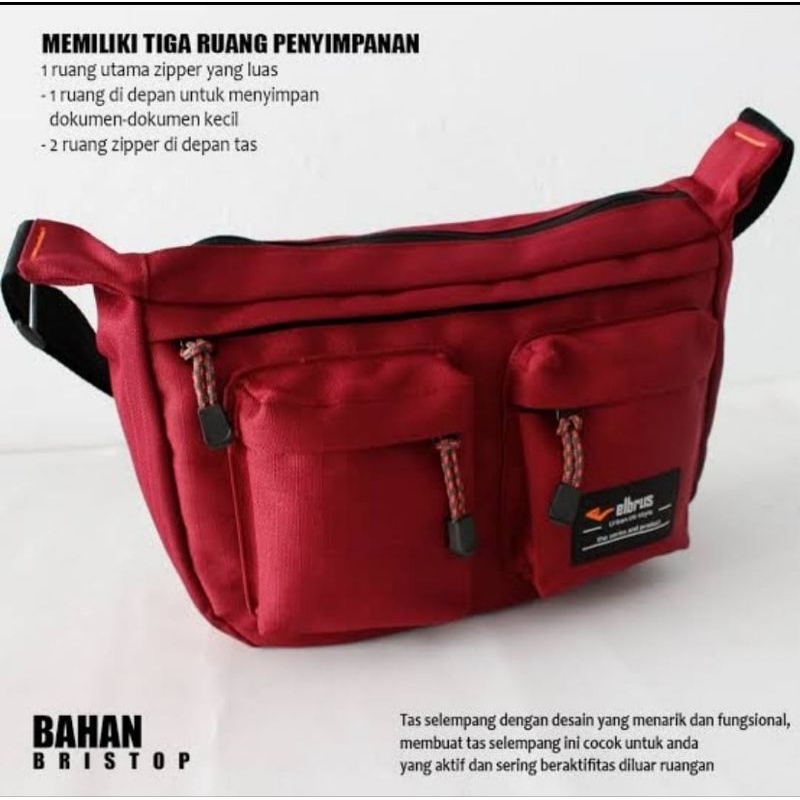 Slingbag Elbrus Kanvas Tas Selempang Perahu