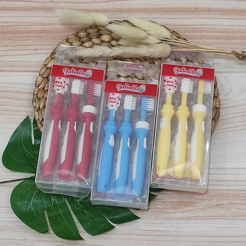 Sikat Gigi Bayi Terapi Wicara Speechdelay Reliable 3 in 1
