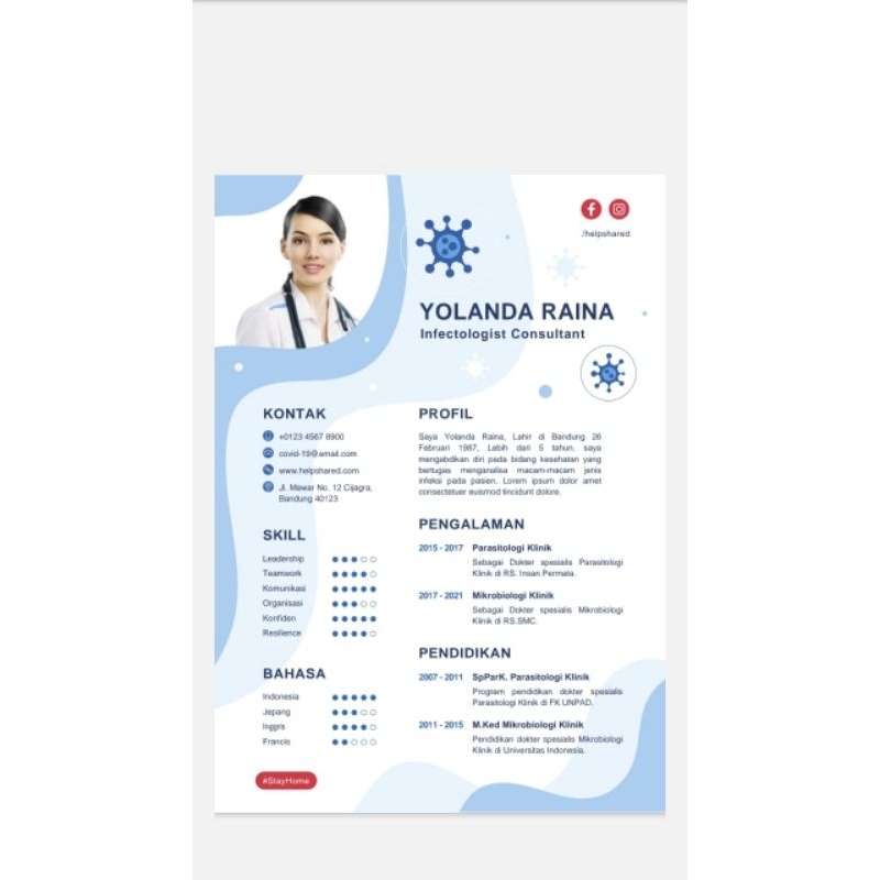 Template CV Format Ms. Word dan Jasa Pembuatan CV 1 Jam Jadi
