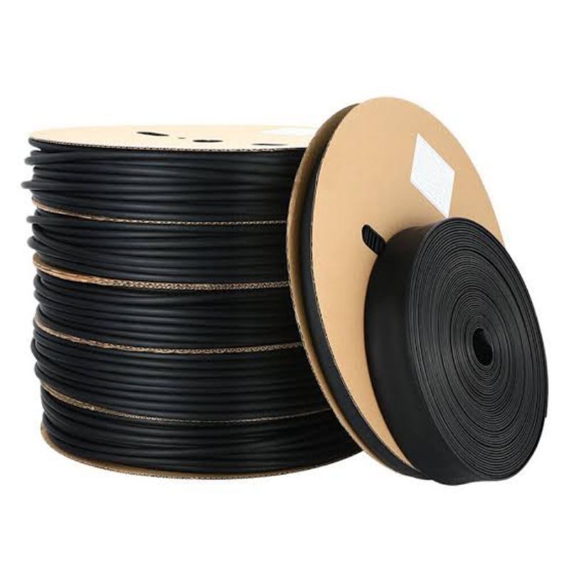 1 Meter Heatshrink Selang bakar isolasi kabel hitam tersedia beberapa ukuran