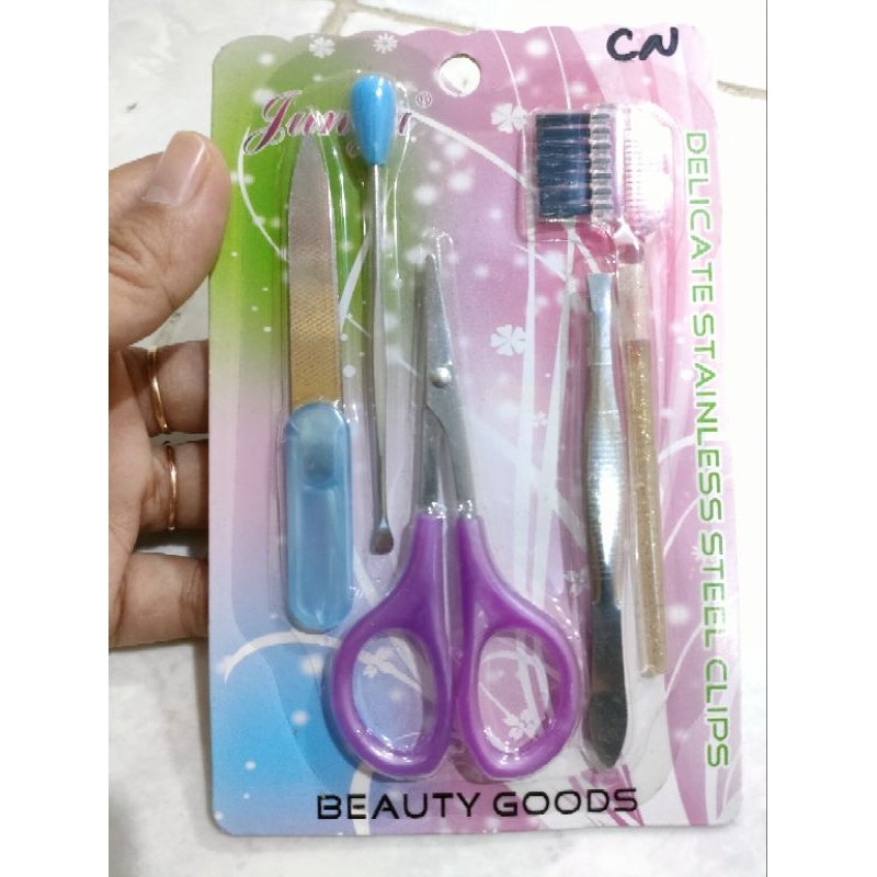 set meni pedi / alat menicure set lengkap 5in1