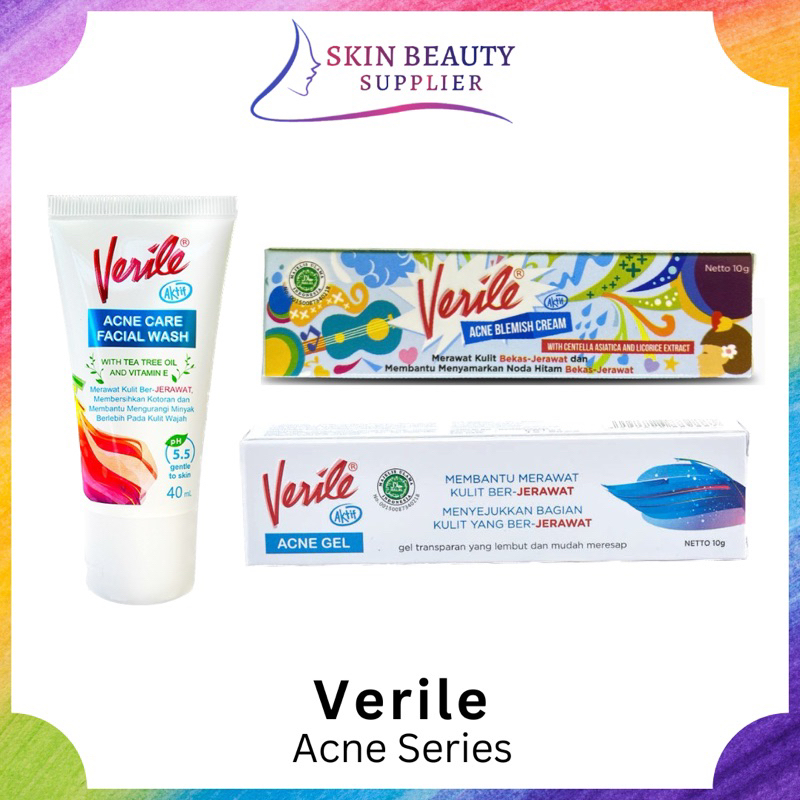 Verile Face Wash & Verile Acne Gel & Verile Blemish Cream