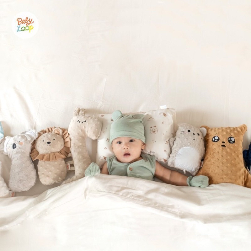 Baby Loop Minky Doll - Bear/Unicorn/Bunny/Koala/Shiba/Elephant/Lion/Tiger/Fox Boneka Anak