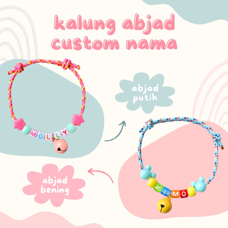 KALUNG CUSTOM NAMA DENGAN LONCENG SEDANG