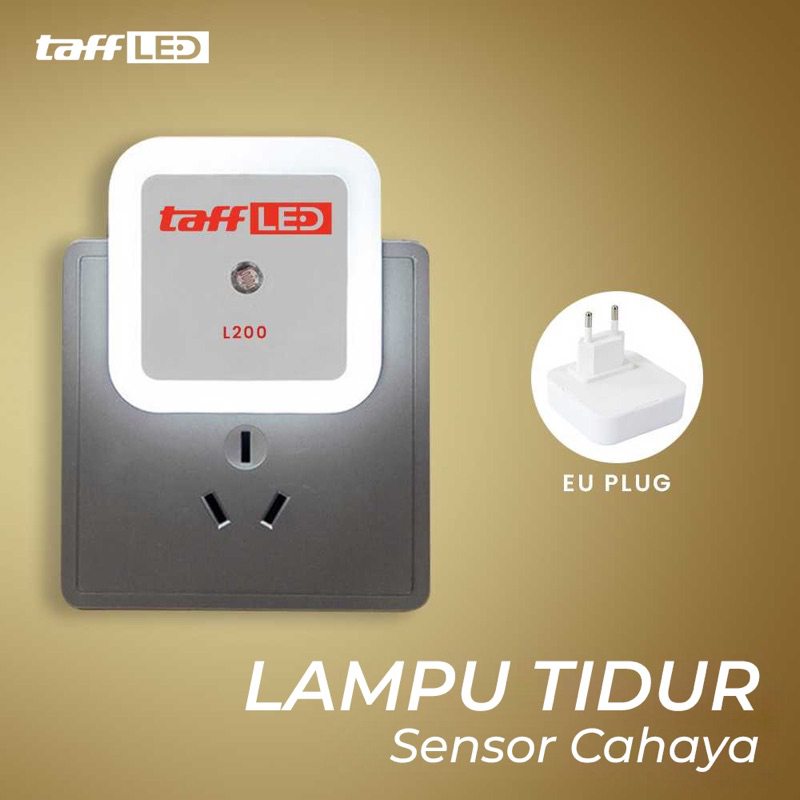 TaffLED Lampu Tidur LED EU Plug Sensor Cahaya Cool White 250V 0.5W - L200 - White