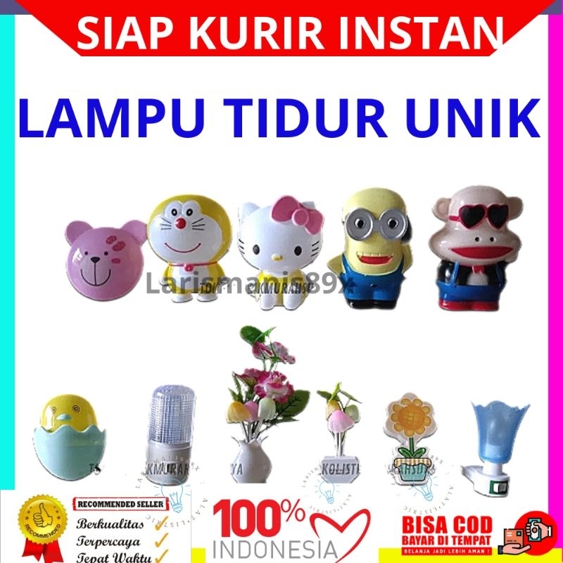 Hiasan Kamar - Lampu Tidur Anak Lucu Bentuk Hello Kitty