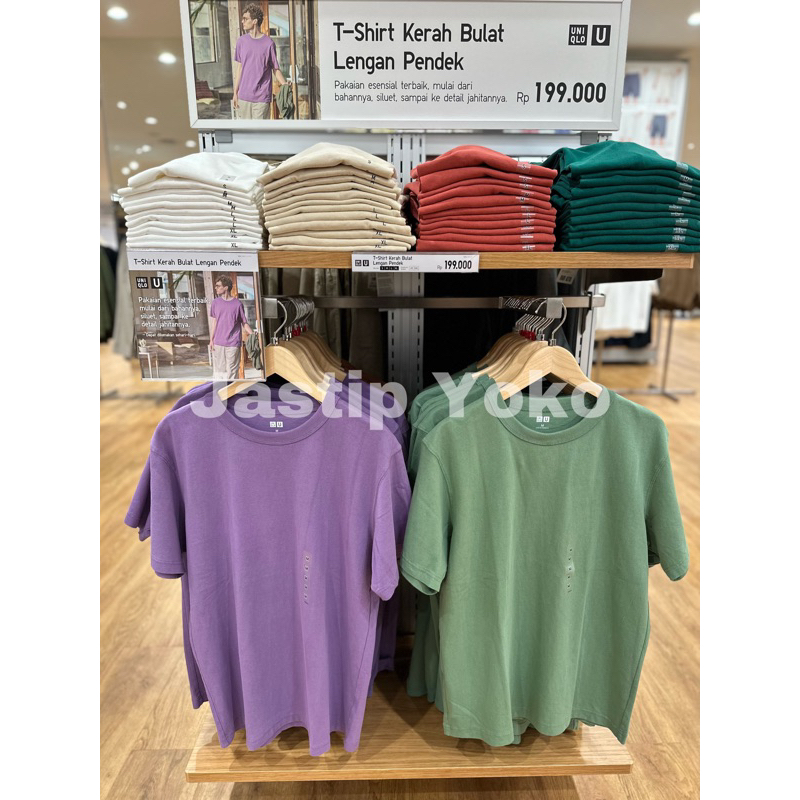 MEN T-Shirt Kerah Bulat Lengan Pendek Uniqlo U UNIQLO