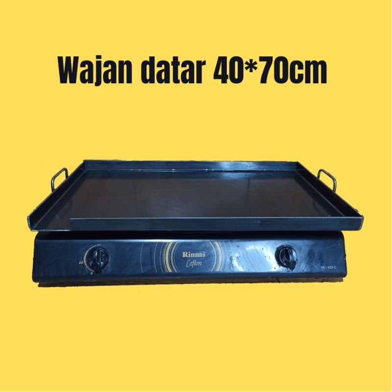 wajan datar 2tungku wajan roti bakar kebab burger panggangan datar