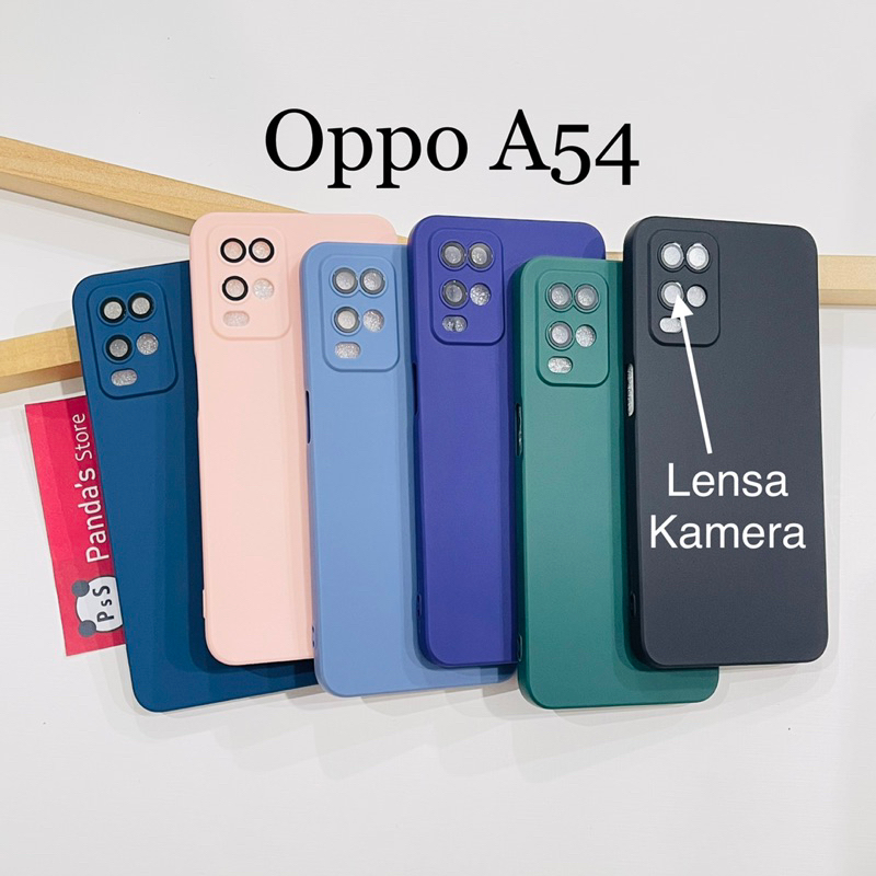 Case Oppo A54 Lenspro Makaron Full Color Softcase Pro Lensa