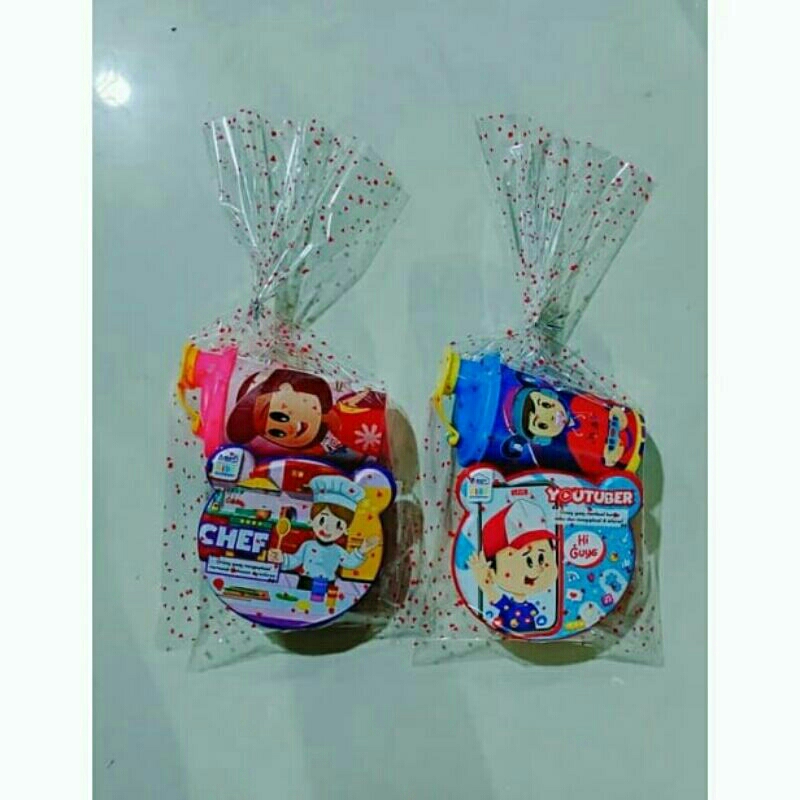 PAKET HEMAT SOUVENIR ULANG TAHUN ANAK / PAKET ULTAH TEMPAT MAKAN + TUMBLER