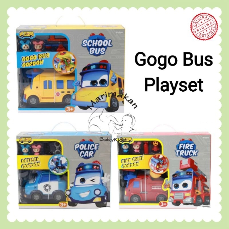 Gogo Bus Gordon Playset Justin Firy Mainan Mobilan Anak Original