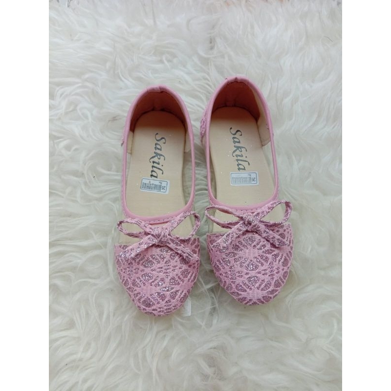 khainuna flatshoes anak perempuan model kaca brukat size 26-30 31-35