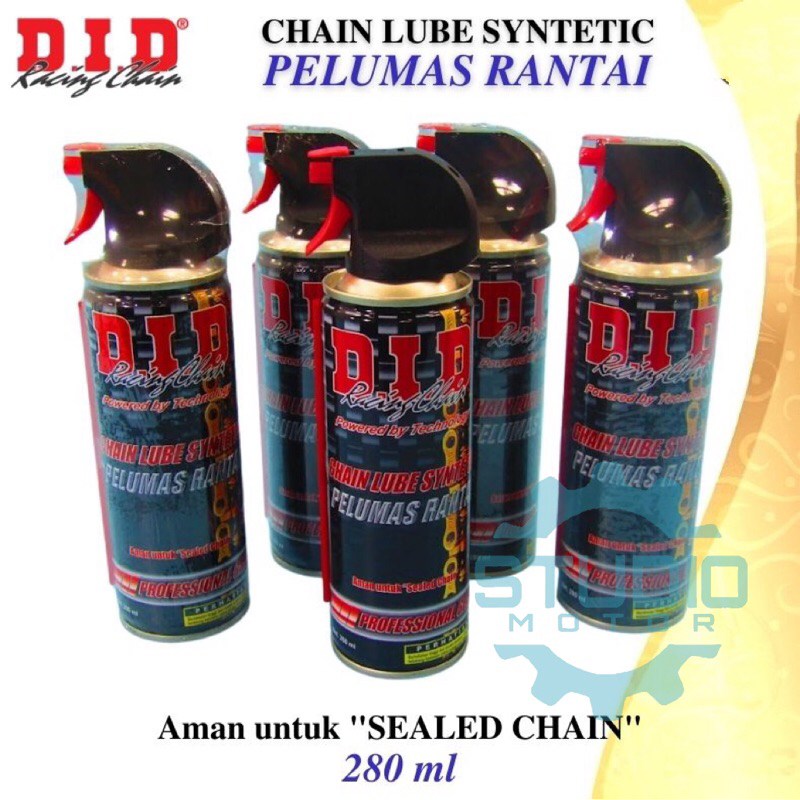 DID Racing Chain ChainLube Syntetic 280 ml Spray Pelumas Rantai Motor Semprotan Rantai Berkualitas High Quality Original