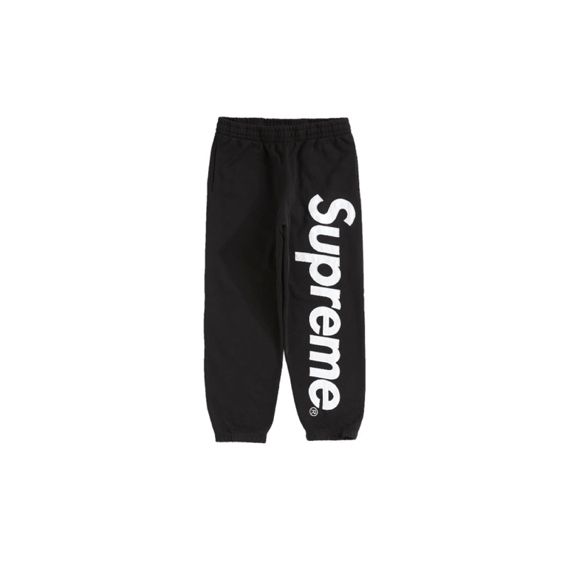 Sup. Satin Applique Sweatpant Black