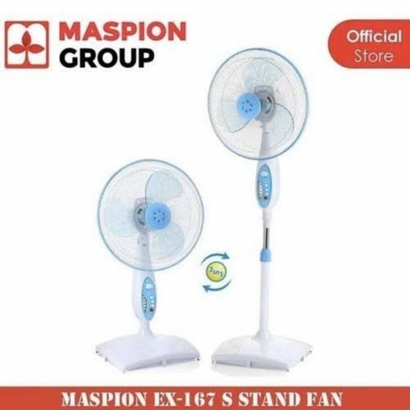 KIPAS ANGIN MASPION STAND STANDING DESK FAN EX 167 EX167 S 167S EX167S EXCLUSIVE BERDIRI MEJA DUDUK 