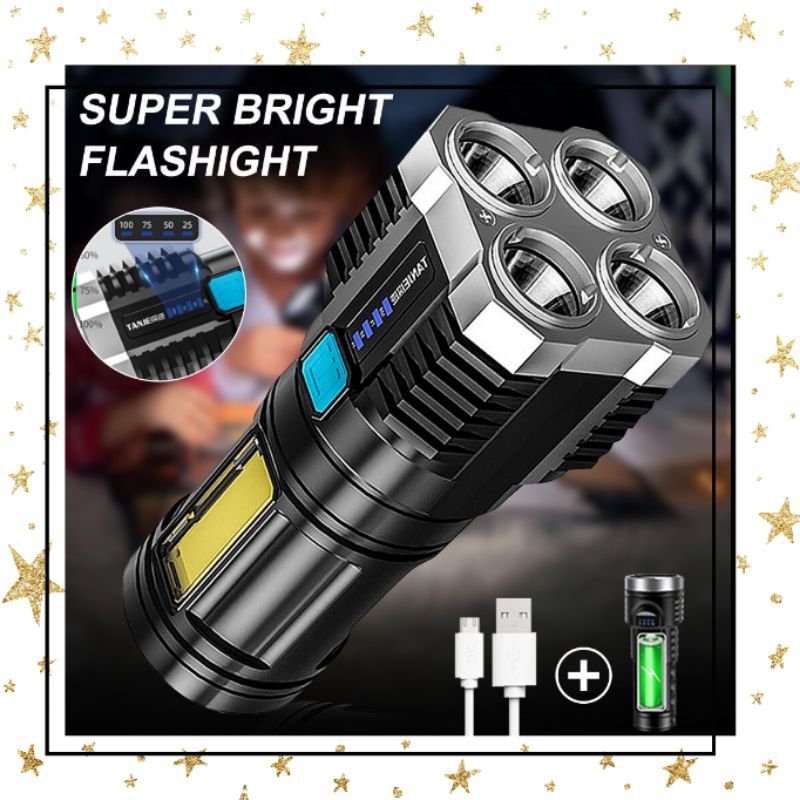 SENTER PORTABLE 4LED+COB LIGH SUPER TERANG L-S03