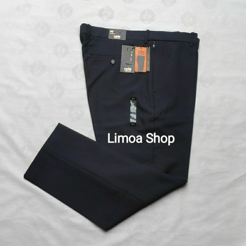 Celana Pria Formal COLE Abu Tua Gelap Slimfit CL 35