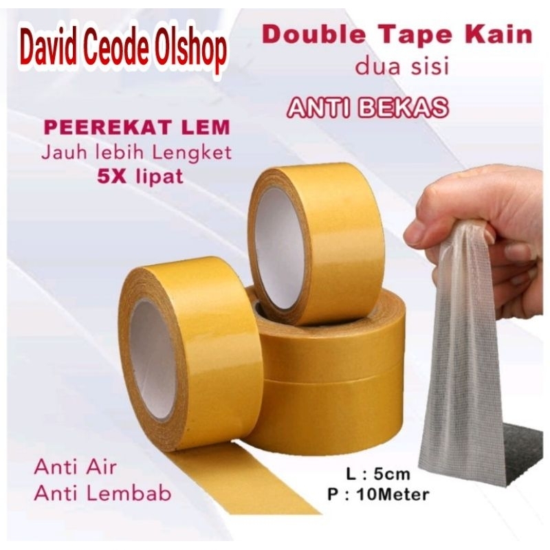 

Double Tape Kain Dua Sisi Tanpa Bekas Merk B.E.C House Isolasi 2 Sisi Solatip Tape TERMURAH