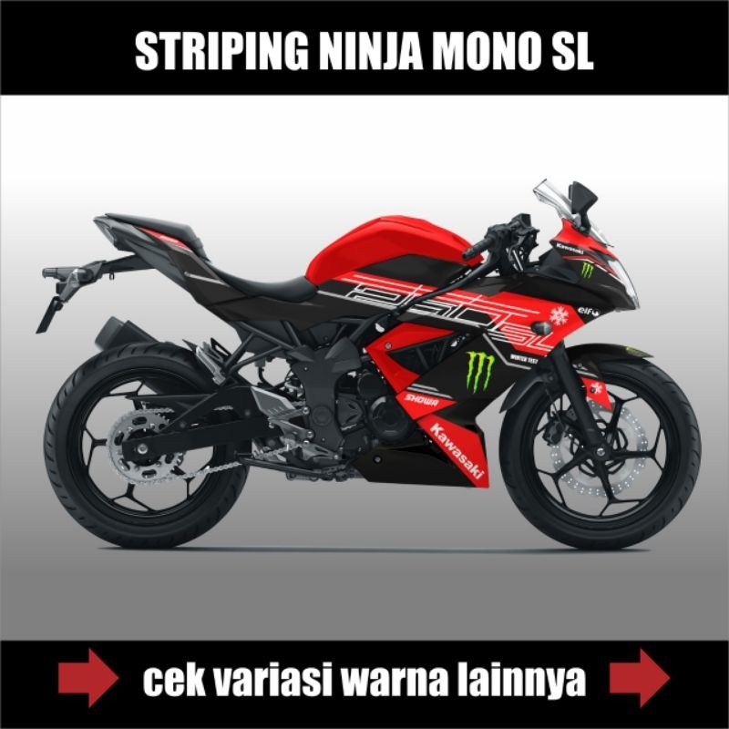 STRIPING NINJA 250 MONO SL LIVERY KRT WSBK / STICKER KAWASAKI NINJA MONO SL / DECAL AKSESORIS MOTOR 