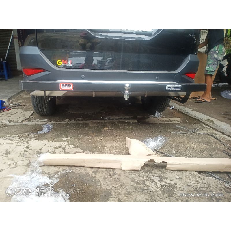 tanduk bemper belakang mobil all new rush model towing
