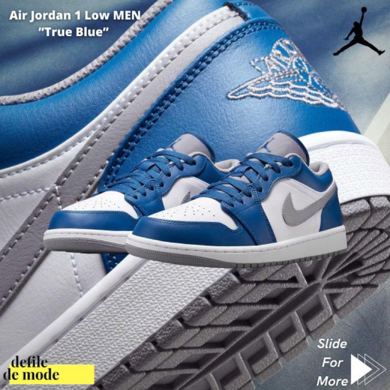 NIKE AIR JORDAN 1 LOW TRUE BLUE NAVY