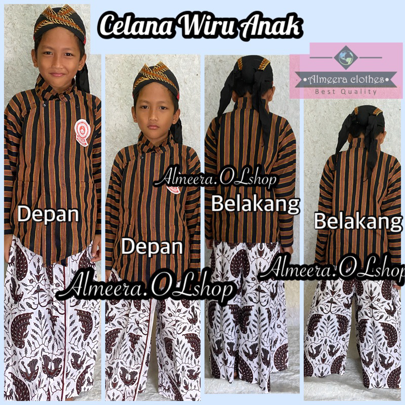 celana wiru anak /  jarik wiru model celana anak