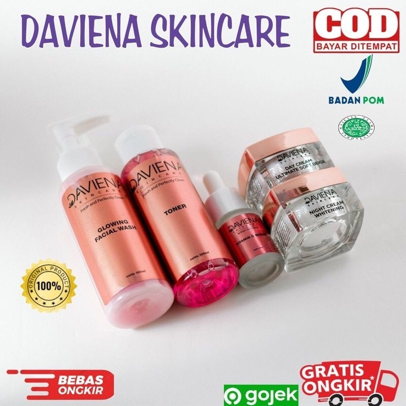 daviena skincare bpom  daviena paket  series skincare gold davina skincare acne daviena skincare jak