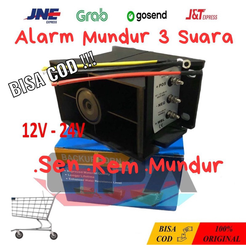 3 Suara Klakson Atret / Back Horn / Alarm Mundur / Back Buzzer Truck 12V 24V 48V