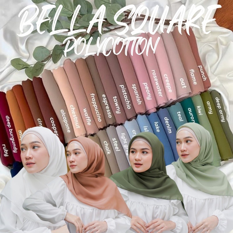[BISA COD] PAKET USAHA JILBAB GROSIR BELLA SQUARE HIJAB SEGI EMPAT-JILBAB MURAH-KERUDUNG