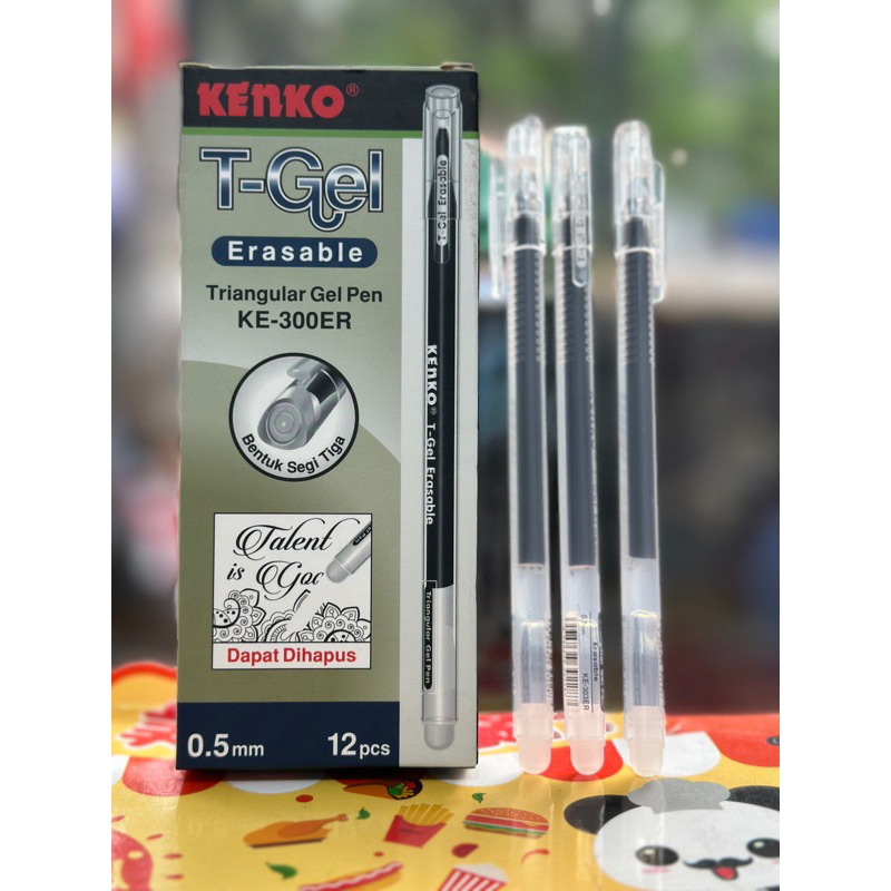 

Pulpen bisa di hapus KENKO T-GEL (isi 12 pcs) Kenko Triangular 0.5