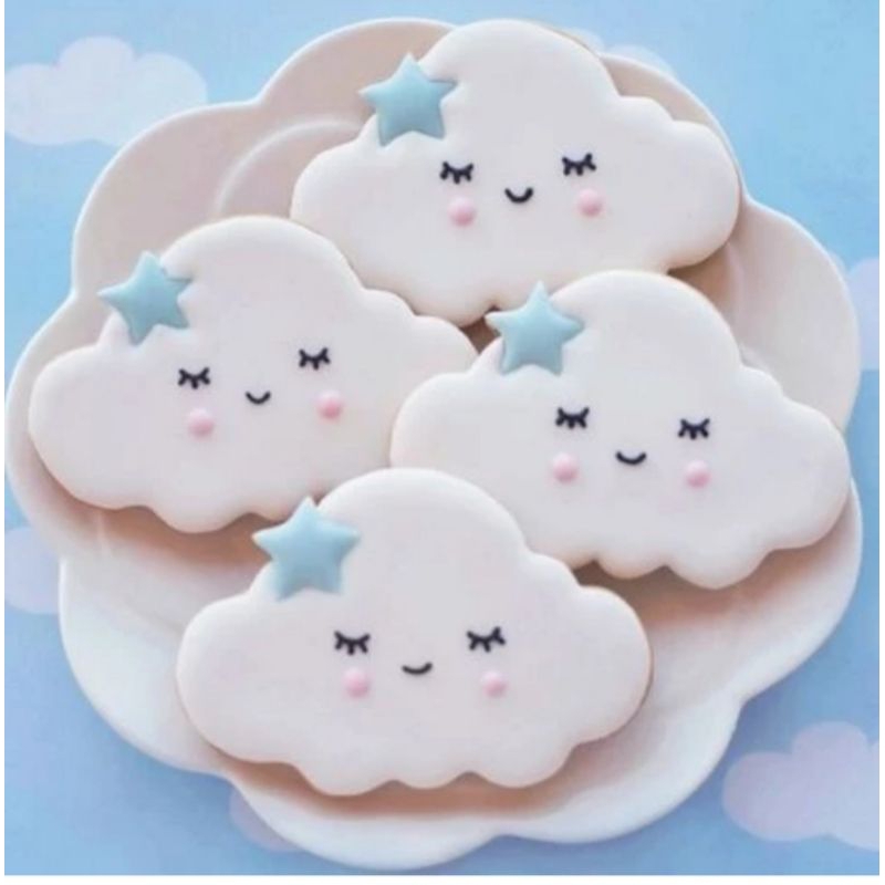 

Catanova Butter Kukis Hias Tema Cloud / Awan Lucu