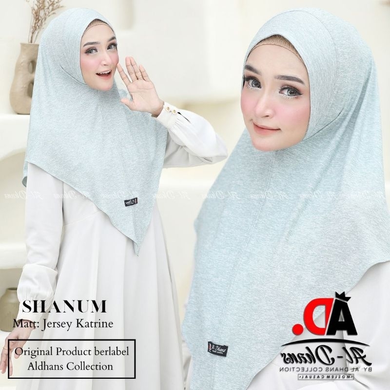 [ Original Aldhans ] SHANUM••hijab bergo instan soft pet ••hijab instan Jersey katrine