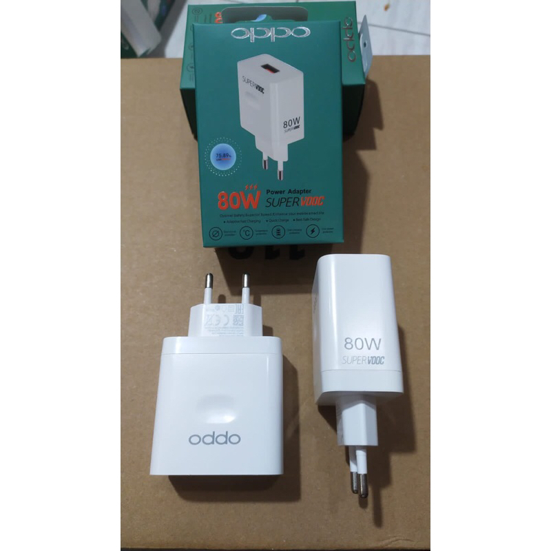 Power Adaptor Oppo 80W Original Super VOOC Batok Kepala Charger