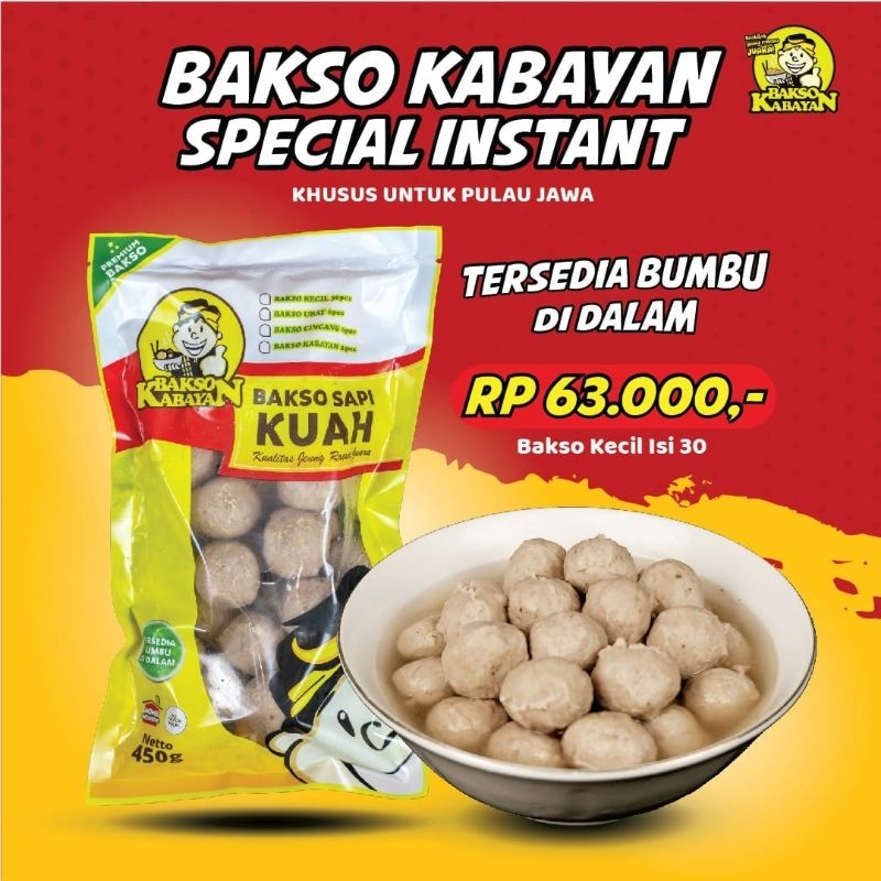 

Bakso Kecil Isi 30 Special Khas Kabayan