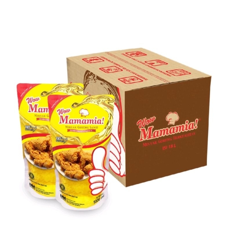 Minyak Goreng Mamamia 1 L Per dus isi 12