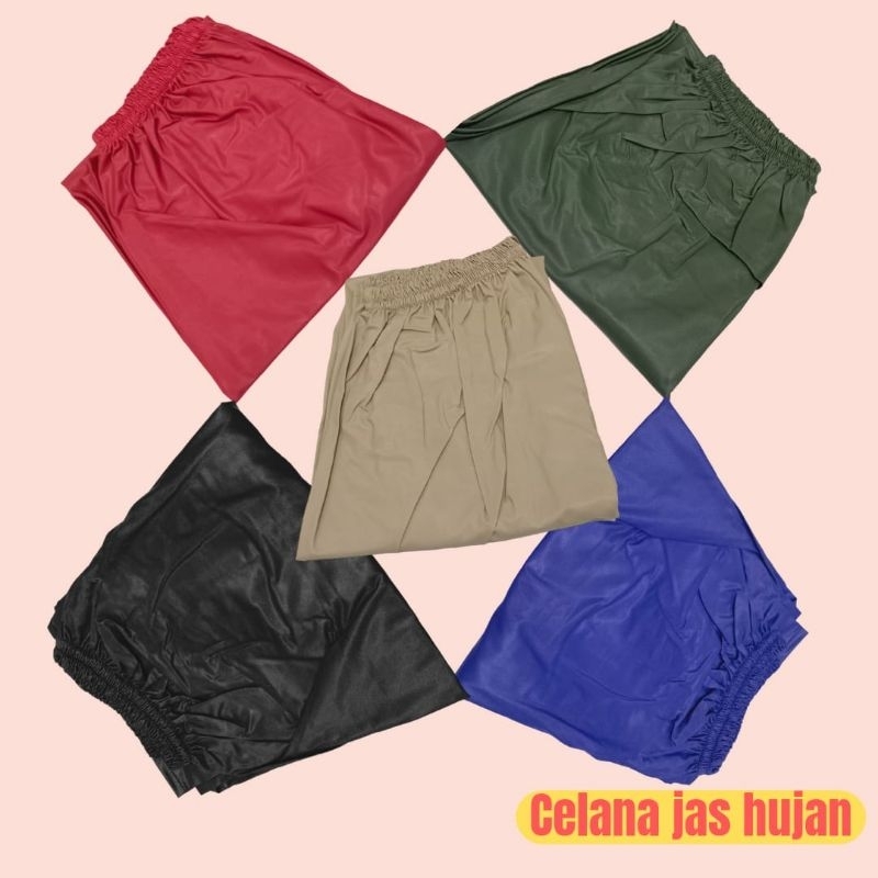 MISHEL CELANA JAS HUJAN RAINCOAT PRIA WANITA BAHAN PVC 0,25 TEBAL ELASTIS TAHAN AIR