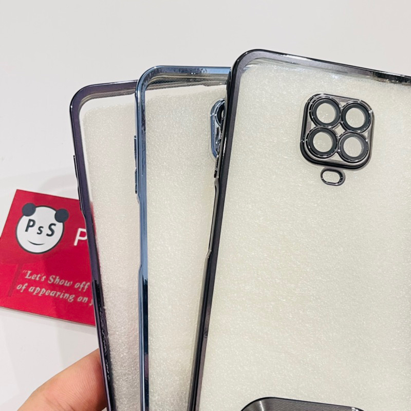 Softcase Redmi Note 9 Pro Lens Protector Circle Chrome Logo Clear Case