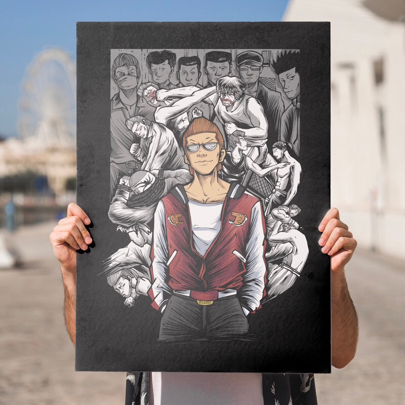 poster dan totebag anime manga crows - bouya harumichi