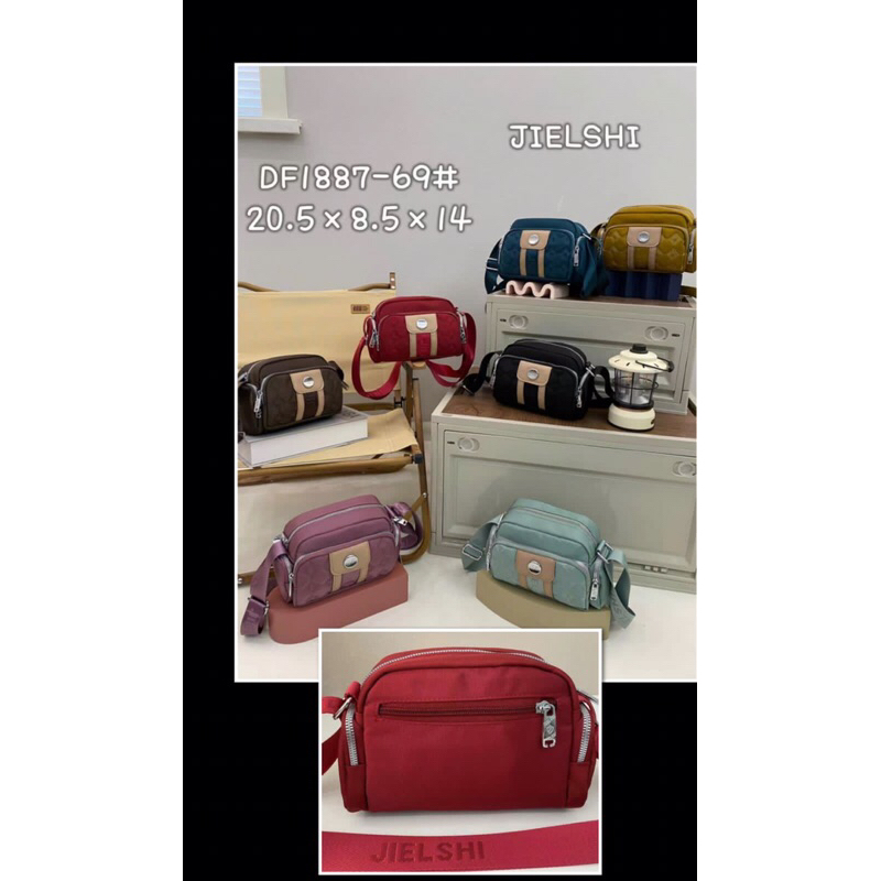 Tas Slempang jielshi Df 1887 2in1 cakep baru