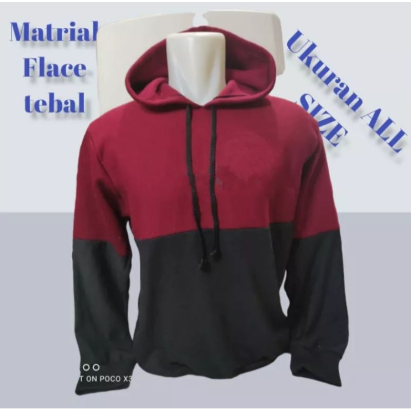 Sweater hodie kombinasi pria dan wanita