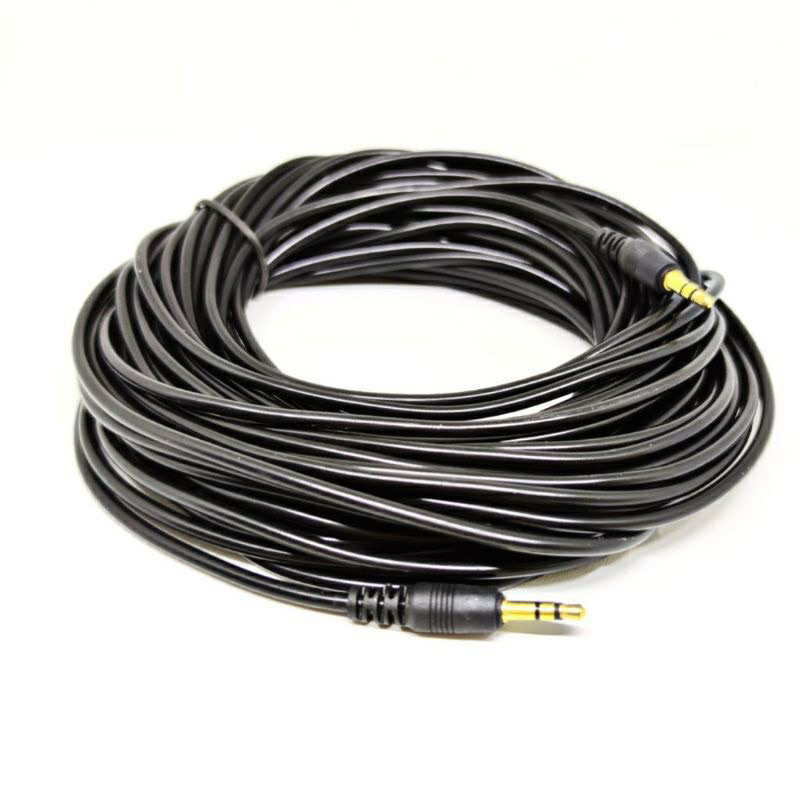 KABEL AUDIO JACK 3.5 PANJANG 20M GOLD PLATED / KABEL AUX 20 METER MALE TO MALE