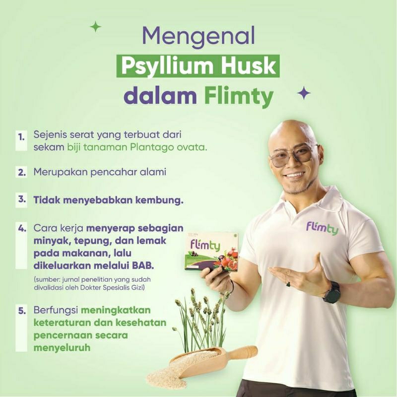 Flimty Fiber Original Diet Pelangsing BPOM Ampuh Herbal Alami Detox Tanpa Efek Samping Halal Aman BPOM