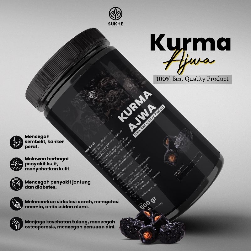 Kurma Ajwa 500gr,1kg / Kurma Ajwa / Buah / Kurma Ajwa Premium / Kurma Ajwa Original / Kurma Ajwa Asl